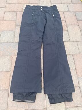 Obermeyer Ski Pants Womens 2 Black Flare Bootcut Snowboard Snow Gaiters